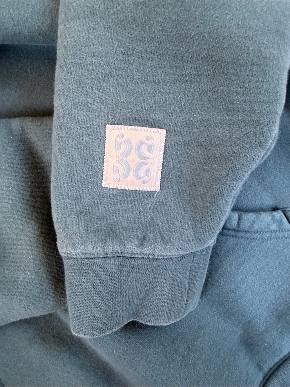 Glossier Teal Hooded Sweatshirt - Picture 4 of 6
